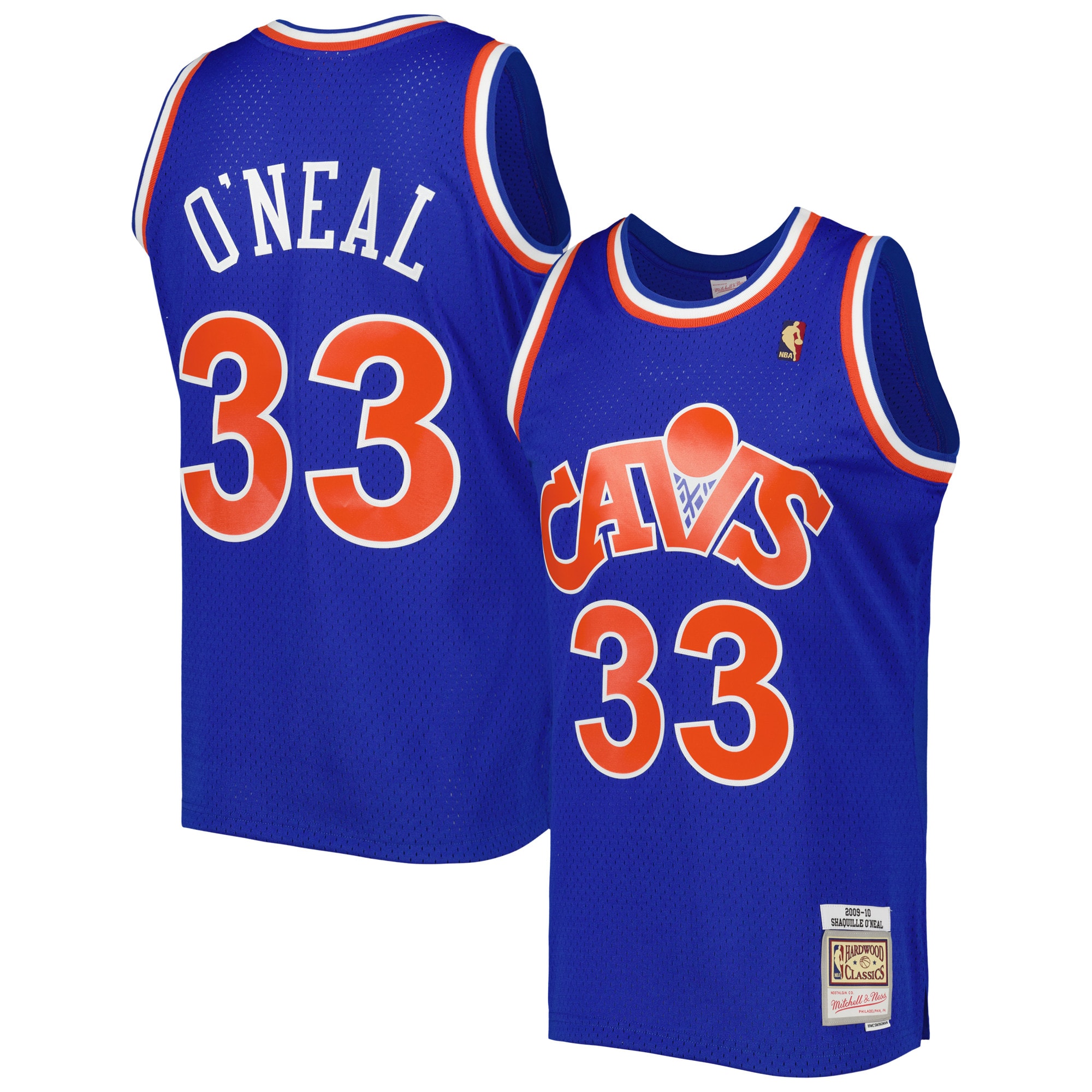 Alternative view of Shaquille O'neal Cleveland Cavaliers Mitchell & Ness Hardwood Classics 2009/10 Basketball Jersey - Royal