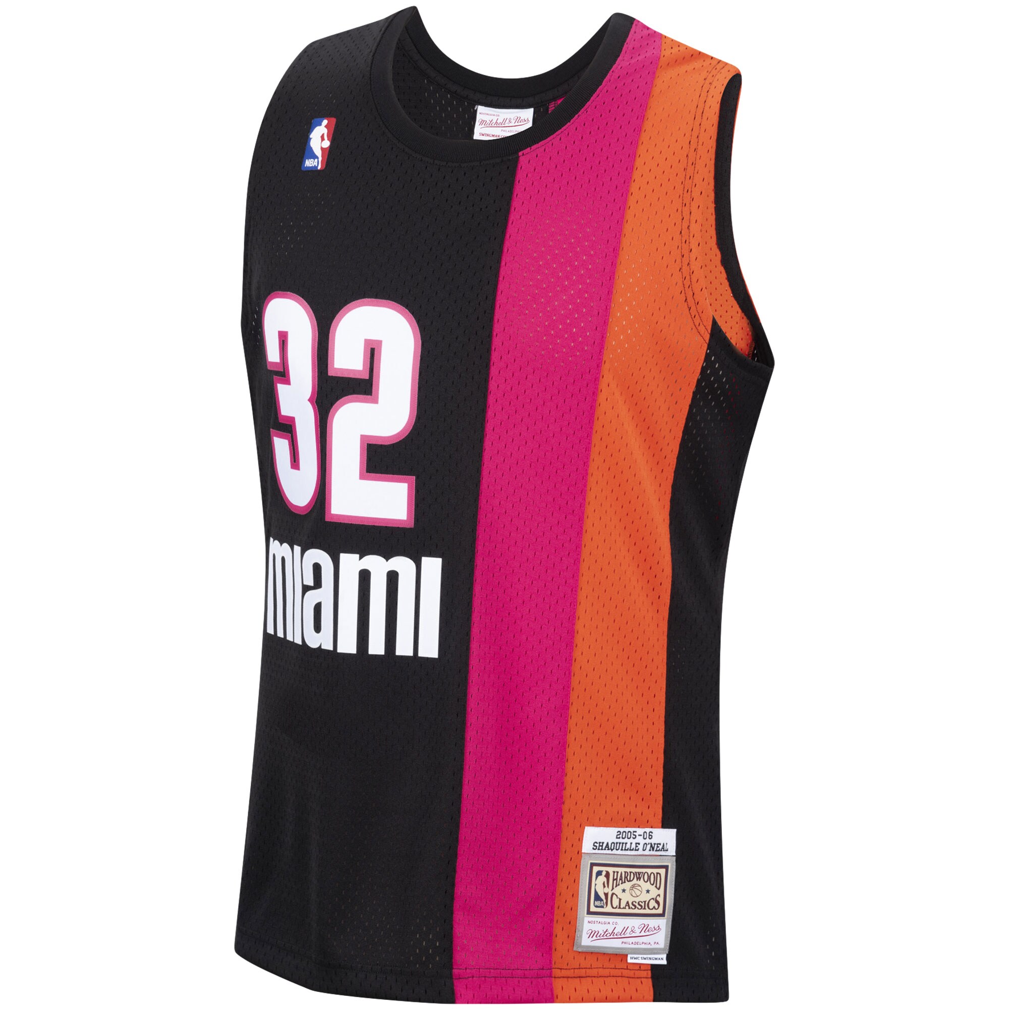 Alternative view of Shaquille O'neal Miami Heat Mitchell & Ness 2005/06 Hardwood Classics Swingman Basketball Jersey - Black