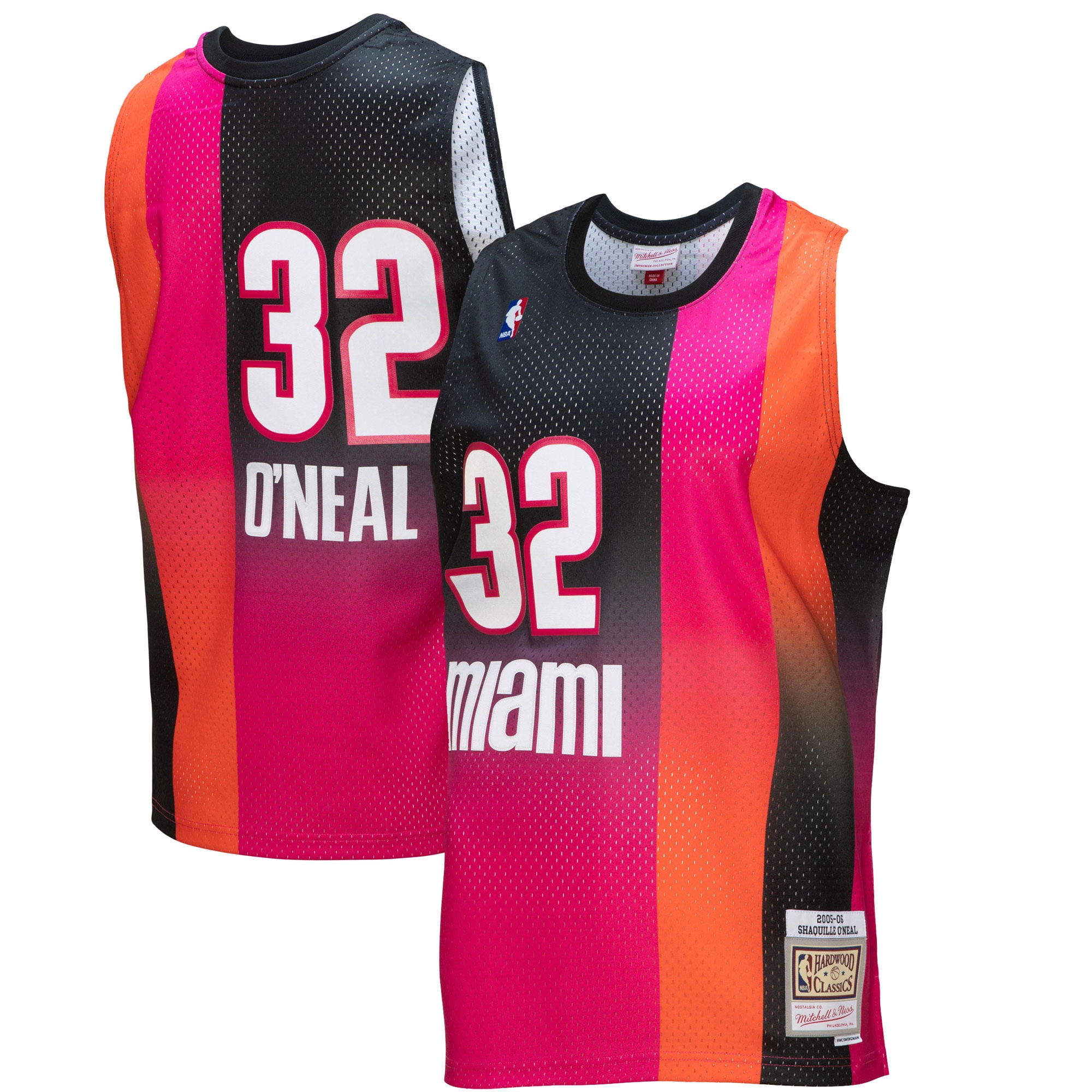Shaquille O’neal Miami Heat Mitchell & Ness 2005/06 Hardwood Classics Fadeaway Swingman Player Basketball Jersey – Pink/black – Jsfangear Basketball Jersey Store
