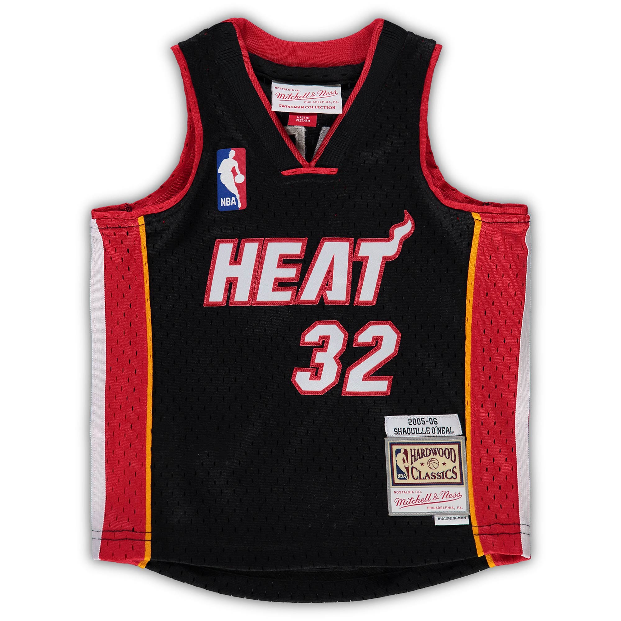 Alternative view of Shaquille O'neal Miami Heat Mitchell & Ness Infant 2005/06 Hardwood Classics Retired Player Basketball Jersey - Black