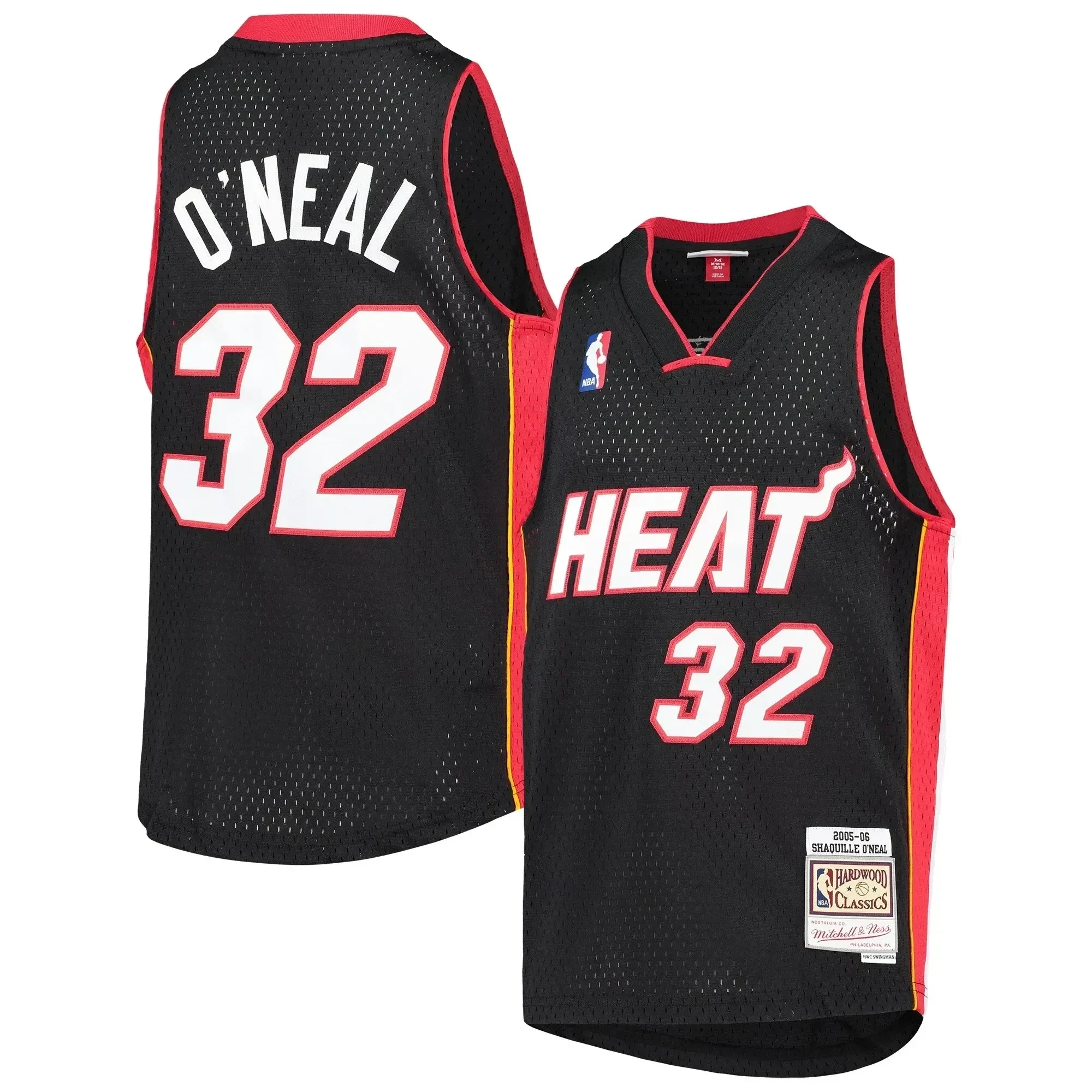 Shaquille O'neal Miami Heat Mitchell & Ness Youth 2005-06 Hardwood Classics Swingman Basketball Jersey - Black - JS234 