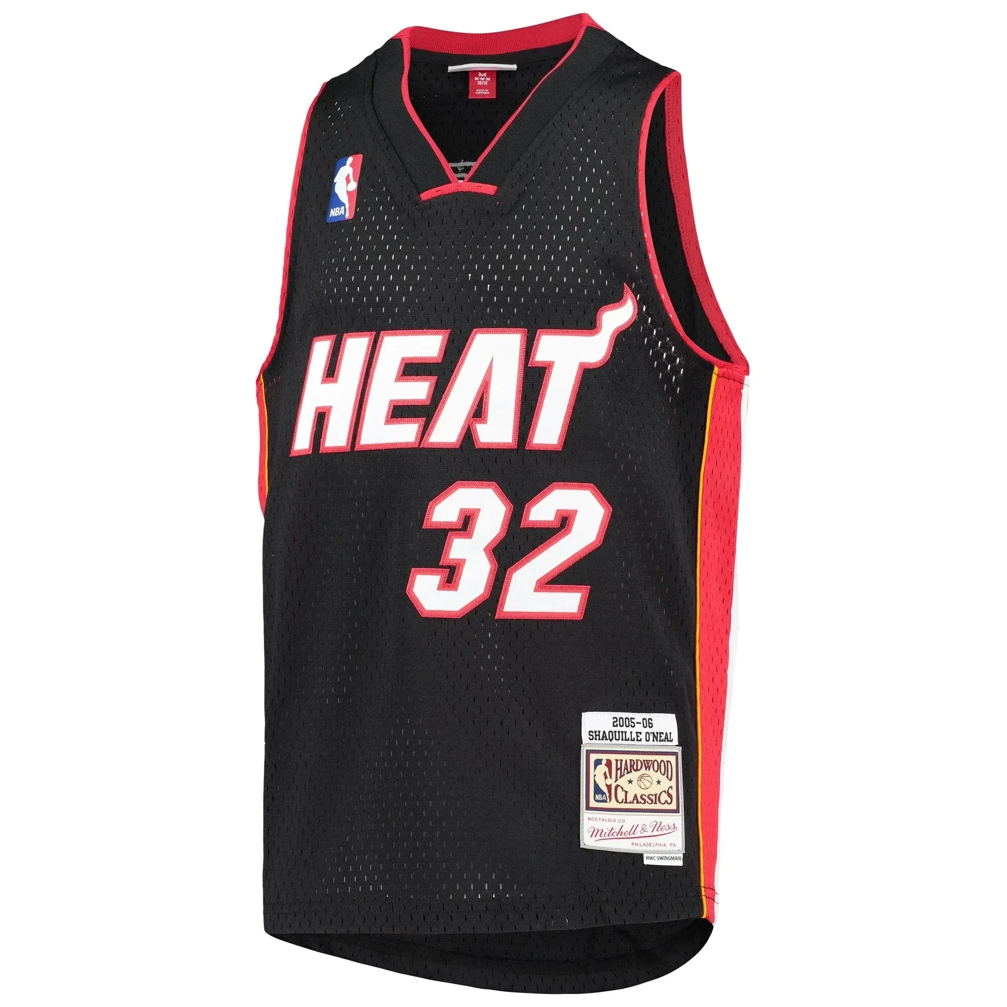 Alternative view of Shaquille O'neal Miami Heat Mitchell & Ness Youth 2005-06 Hardwood Classics Swingman Basketball Jersey - Black - JS234 