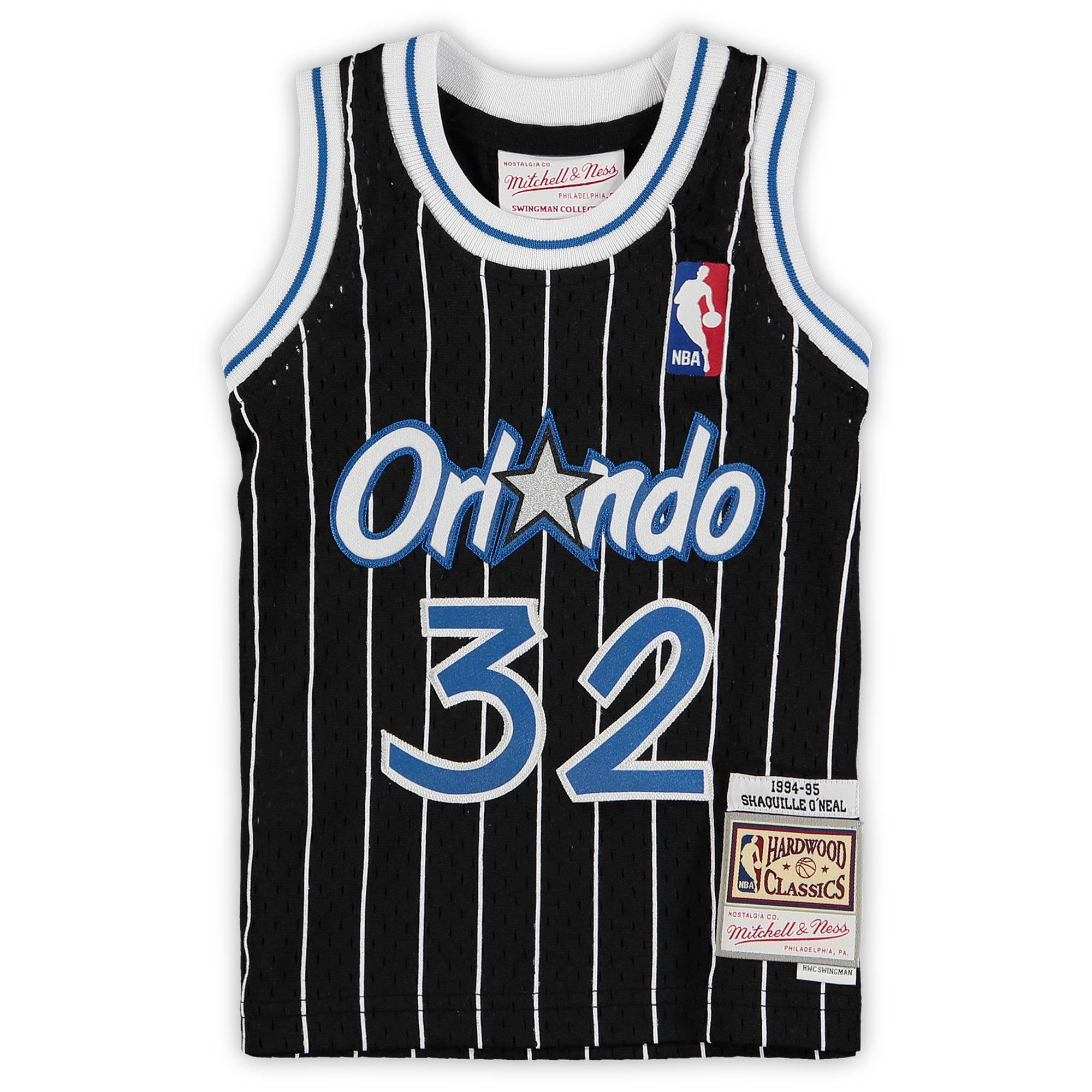 Alternative view of Shaquille O'neal Orlando Magic Mitchell & Ness Infant 1994/95 Hardwood Classics Retired Player Basketball Jersey - Black