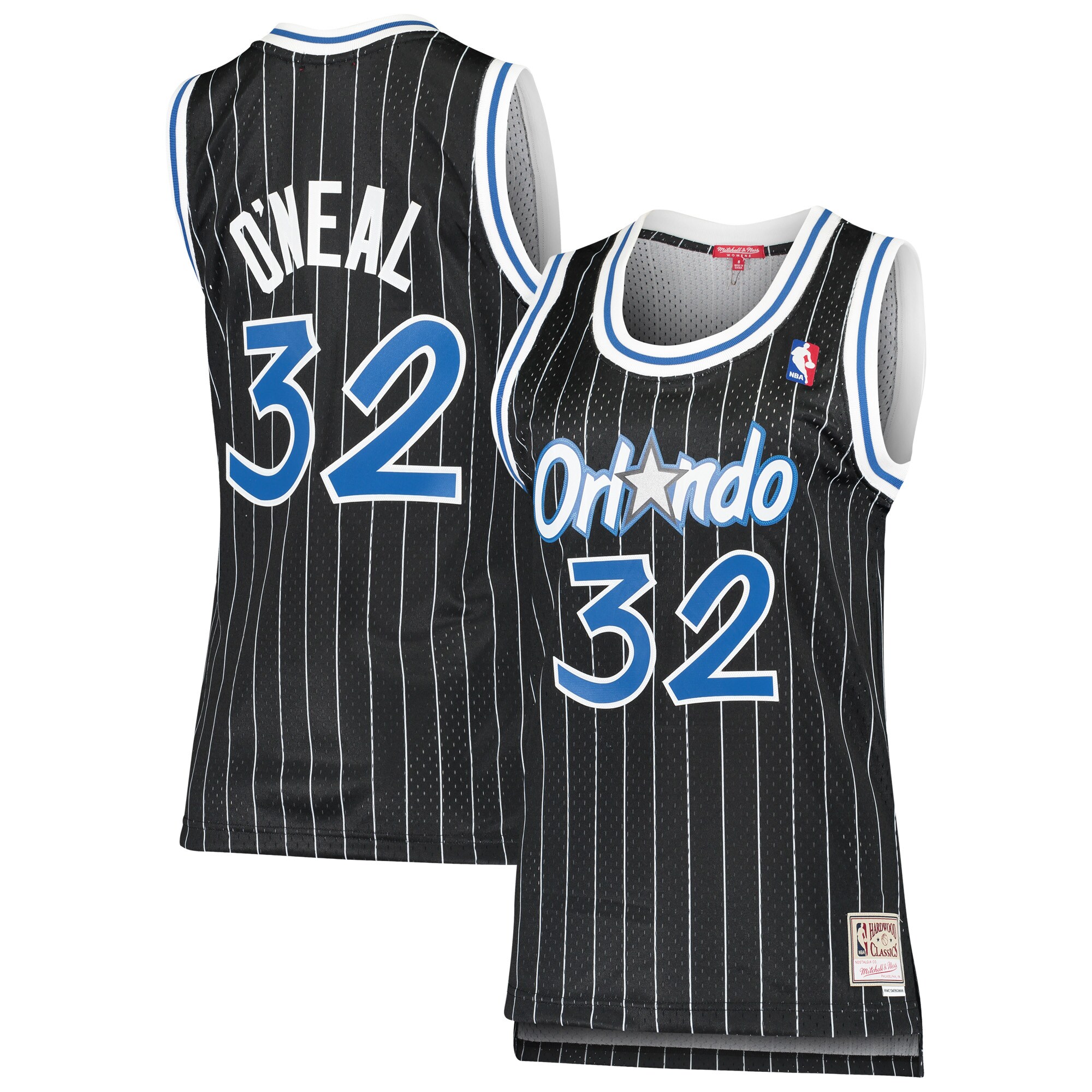 Alternative view of Shaquille O'neal Orlando Magic Mitchell & Ness Women's 1995-96 Hardwood Classics Swingman Basketball Jersey - Black