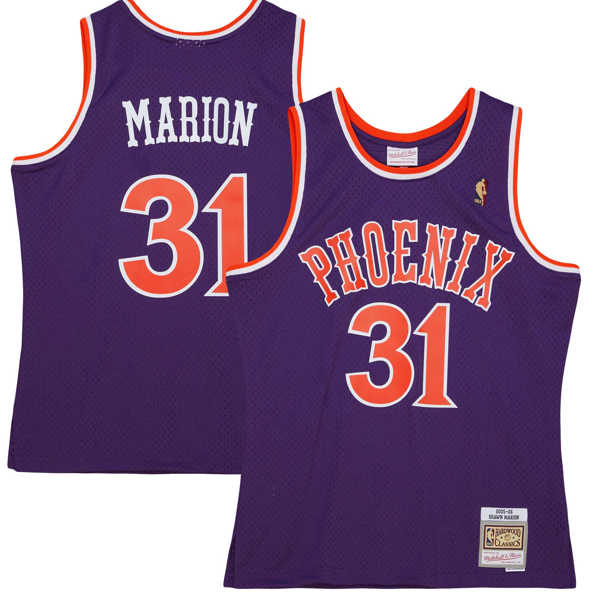 Shawn Marion Phoenix Suns Mitchell & Ness 2001/02 Hardwood Classics Swingman Basketball Jersey - Purple