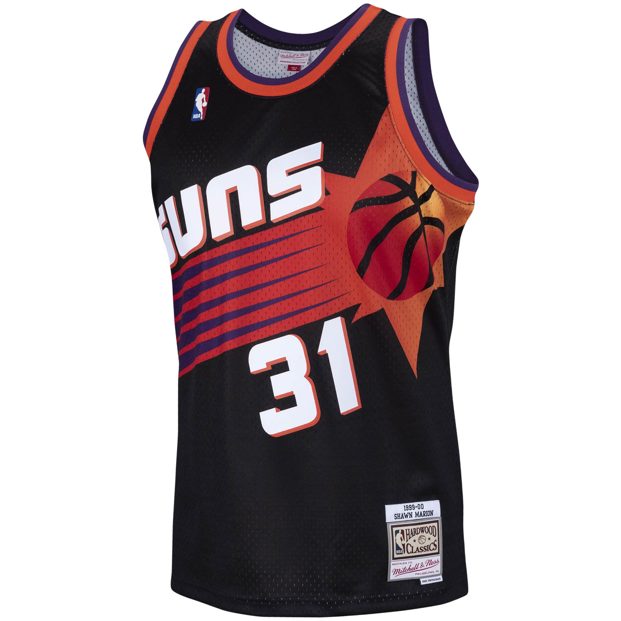 Alternative view of Shawn Marion Phoenix Suns Mitchell & Ness 1999/00 Hardwood Classics Swingman Basketball Jersey - Black