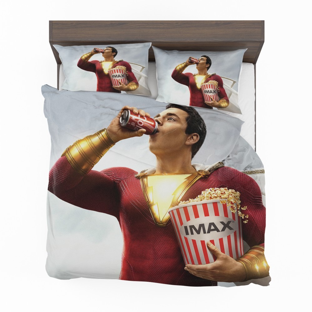 Alternative view of Shazam Movie DC Comics Zachary Levi Bedding Set - Custom Bedding Set