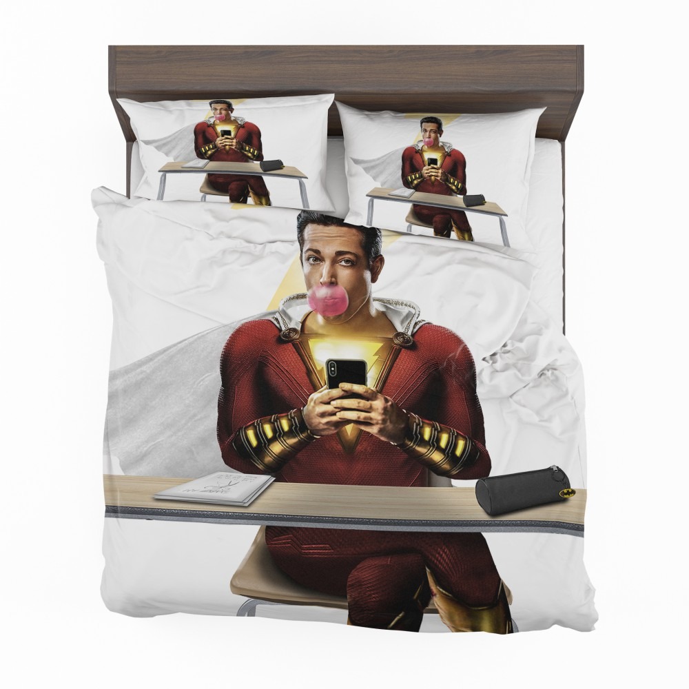Alternative view of Shazam Movie Zachary Levi DC Bedding Set - Custom Bedding Set