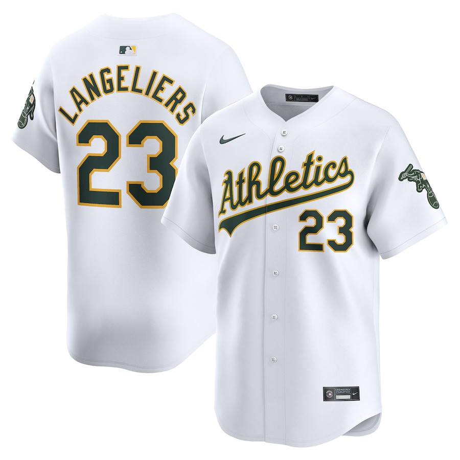 Shea Langeliers 23 Oakland Athletics Home Limited Men Baseball Jersey - White 