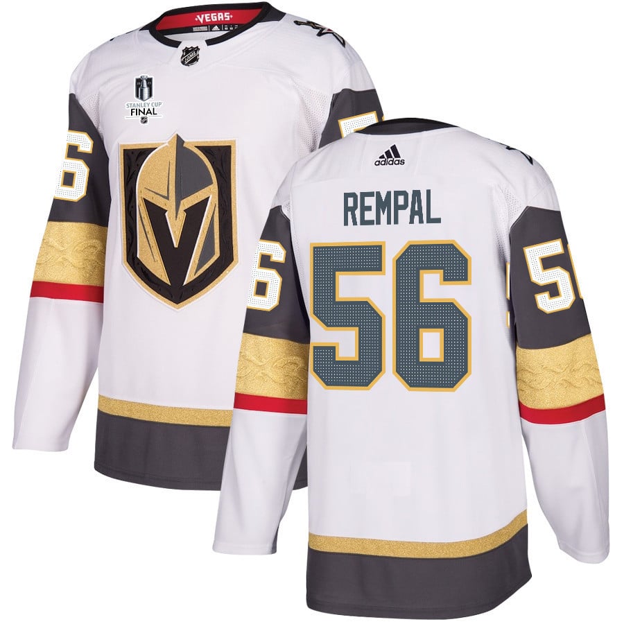 Sheldon Rempal 56 Vegas Golden Knights Stanley Cup 2023 Final Patch Away Breakaway Men Hockey Jersey - White - JS193 