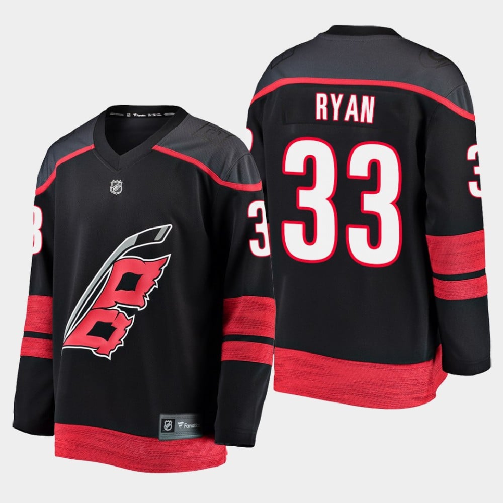 shippingMen's Carolina Hurricanes Joakim Ryan 33 Alternate Black Hockey Jersey - JS450 