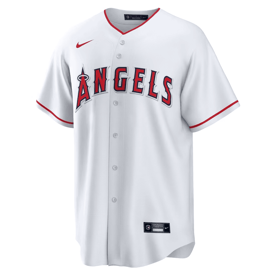 Alternative view of Shohei Ohtani 17 Los Angeles Angels White Home Men Baseball Jersey 
