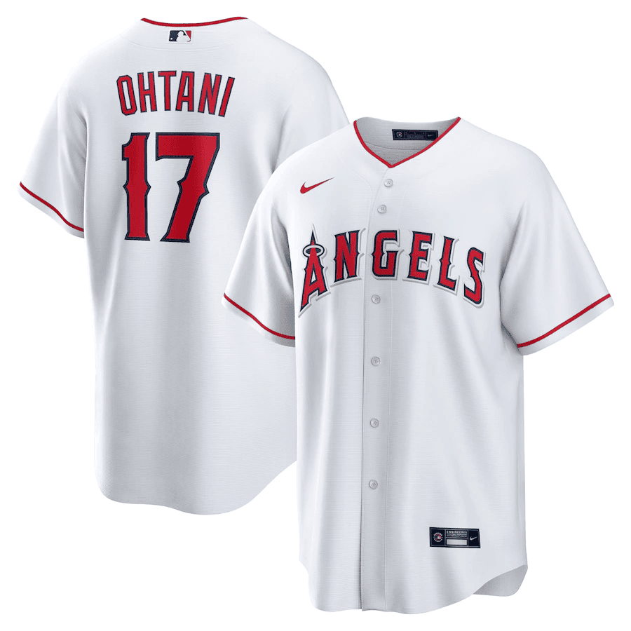 Shohei Ohtani 17 Los Angeles Angels White Home Men Baseball Jersey 