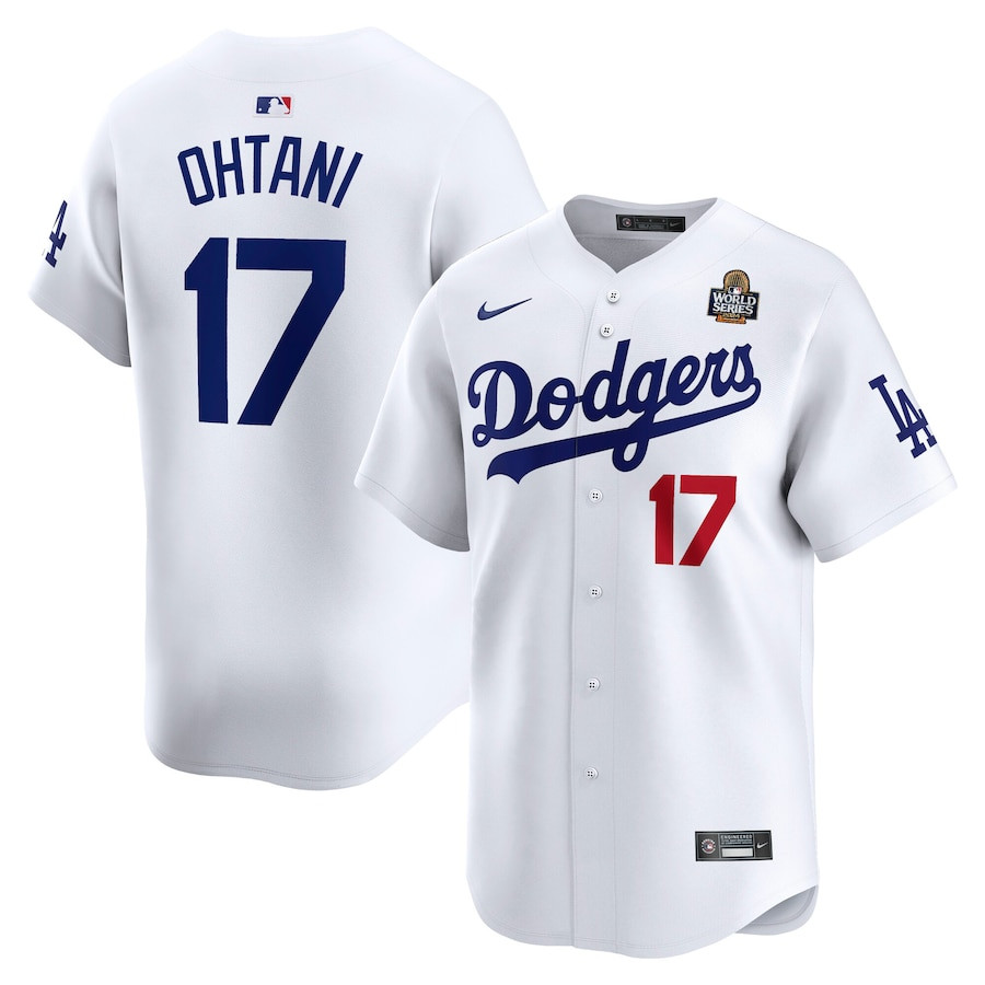 Shohei Ohtani 17 Los Angeles Dodgers 2024 World Series Home Limited Player Men Baseball Jersey - White 