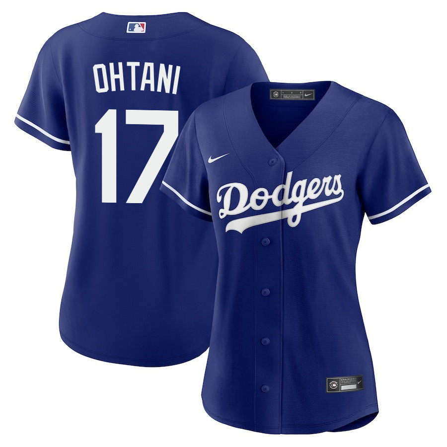 Shohei Ohtani 17 Los Angeles Dodgers Alternate Baseball Jersey - Women Royal Baseball Jersey 