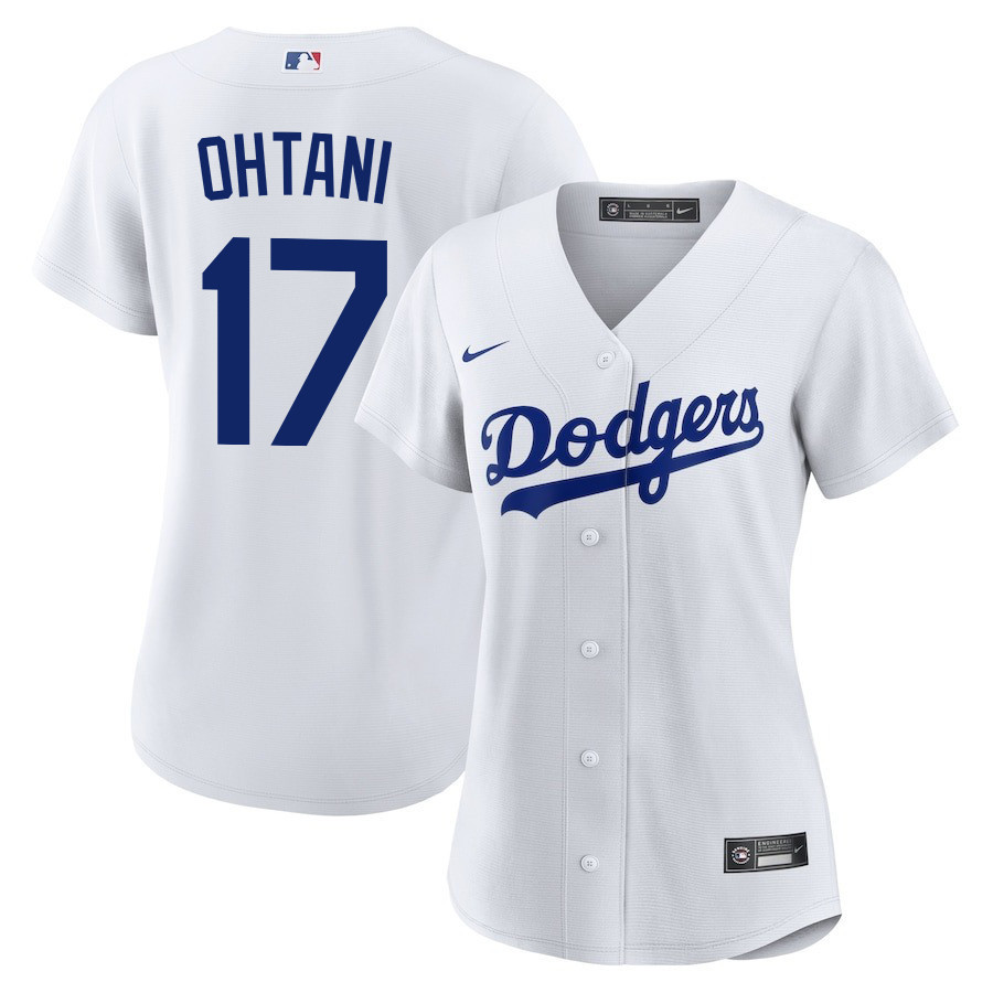 Shohei Ohtani 17 Los Angeles Dodgers Home Baseball Jersey - Women White Baseball Jersey 