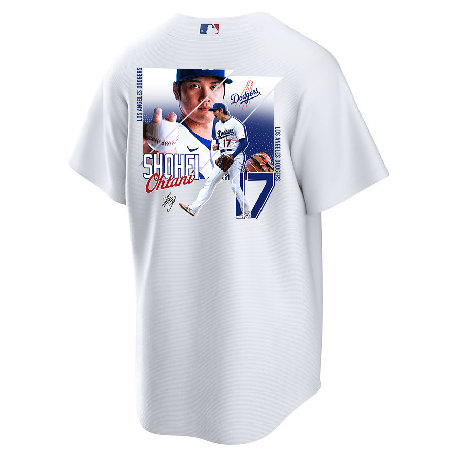Alternative view of Shohei Ohtani 17 Los Angeles Dodgers Signed Greatest Sho On Earth 2023 Home Men Baseball Jersey - White 