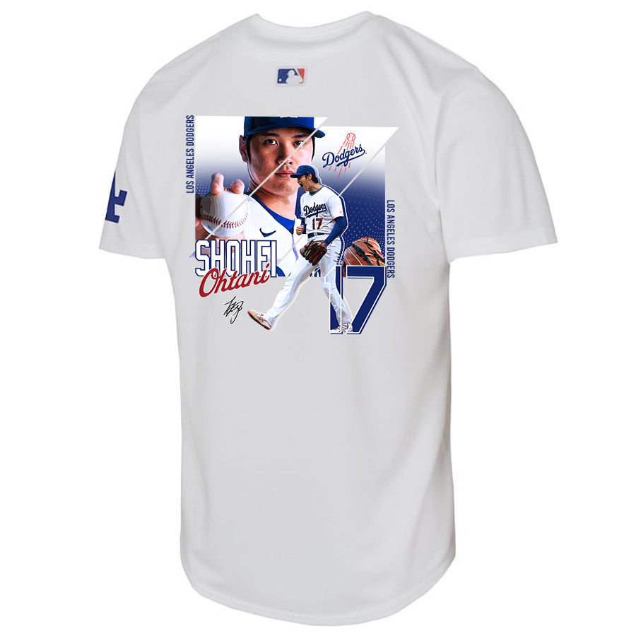 Alternative view of Shohei Ohtani 17 Los Angeles Dodgers Signed Greatest Sho On Earth 2023 Youth Home Baseball Jersey - White 
