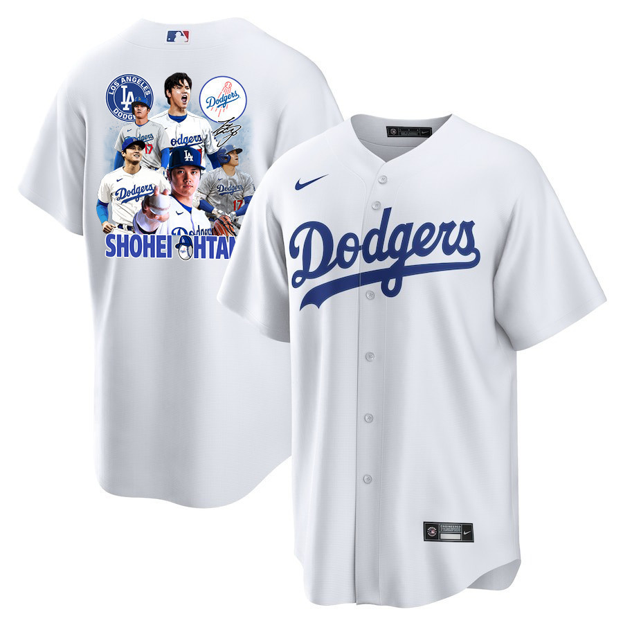 Shohei Ohtani 17 Los Angeles Dodgers Signed Sho King 2023 Home Men Baseball Jersey - White 