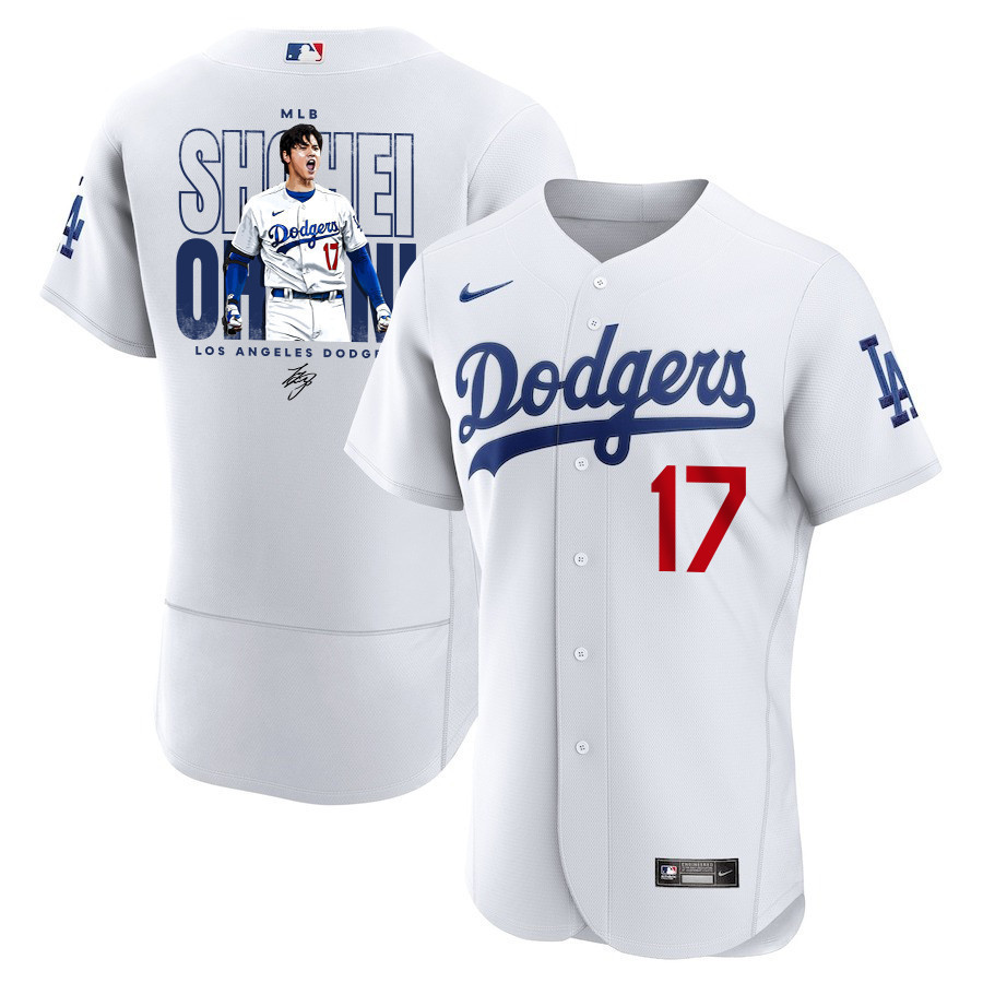 Shohei Ohtani 17 Los Angeles Dodgers Signed ShoTime 2023 Home ELITE Baseball Jersey - Men White Baseball Jersey 