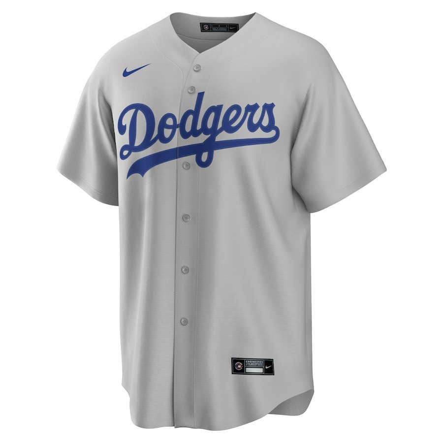 Alternative view of Shohei Ohtani 17 Los Angeles Dodgers Signed ShoTime 2023 Road Men Baseball Jersey - Gray 