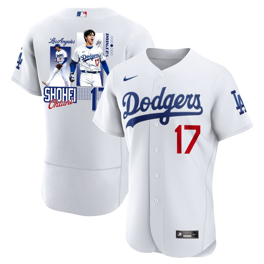 Shohei Ohtani 17 Los Angeles Dodgers Signed Welcome To The Sho 2023 Home ELITE Men Baseball Jersey - White 