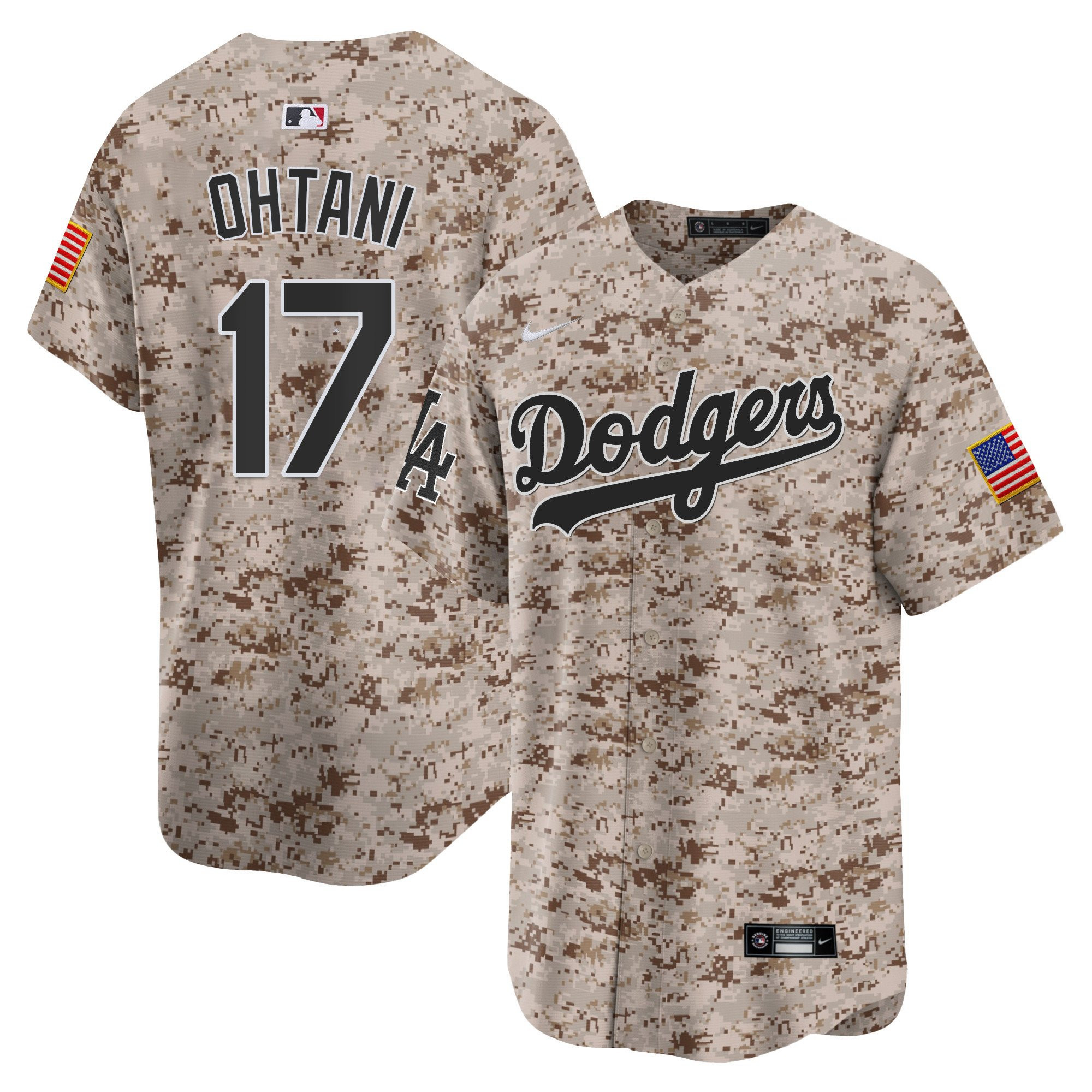 Shohei Ohtani 17 Los Angeles Dodgers USMC Alternate Limited Men Baseball Jersey - Desert 