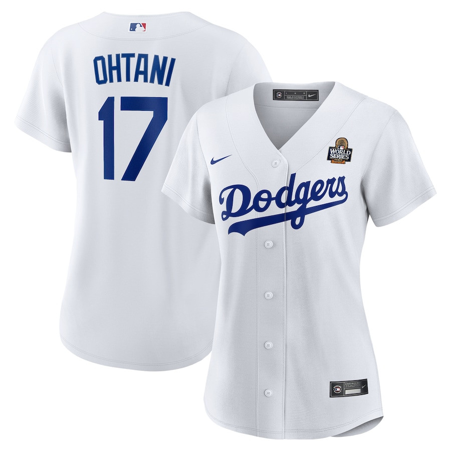 Shohei Ohtani 17 Los Angeles Dodgers Women's 2024 World Series Home Baseball Jersey - White 
