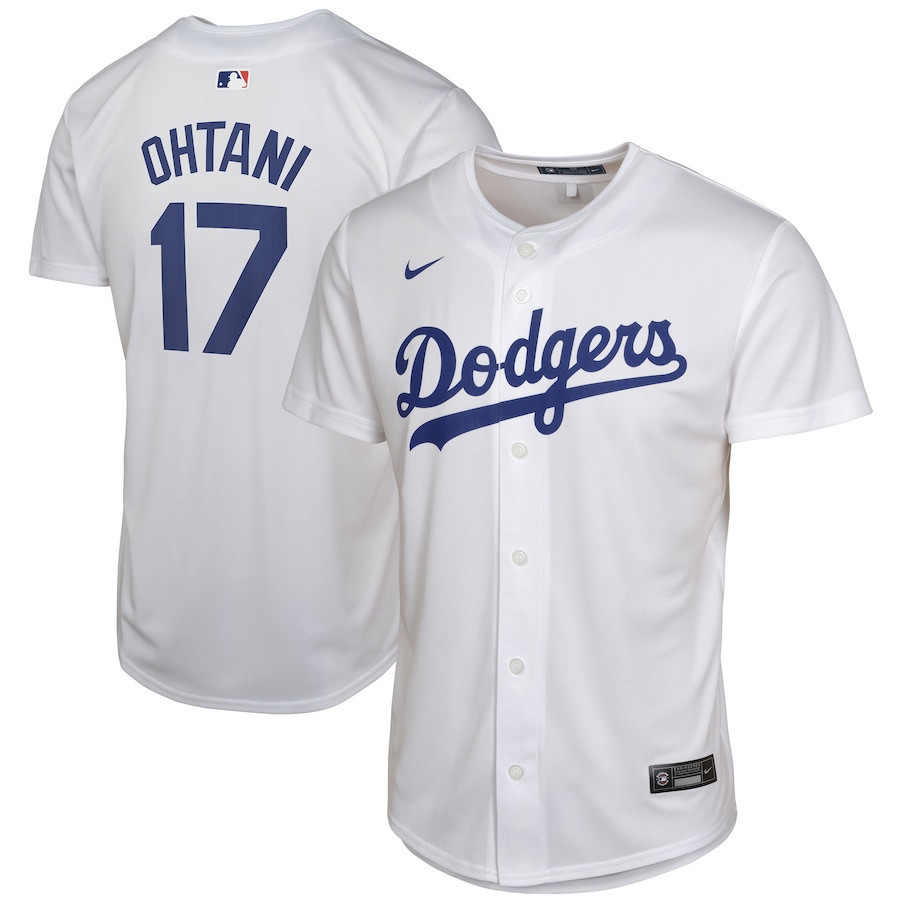 Shohei Ohtani 17 Los Angeles Dodgers Youth Home Player Game Baseball Jersey - White 