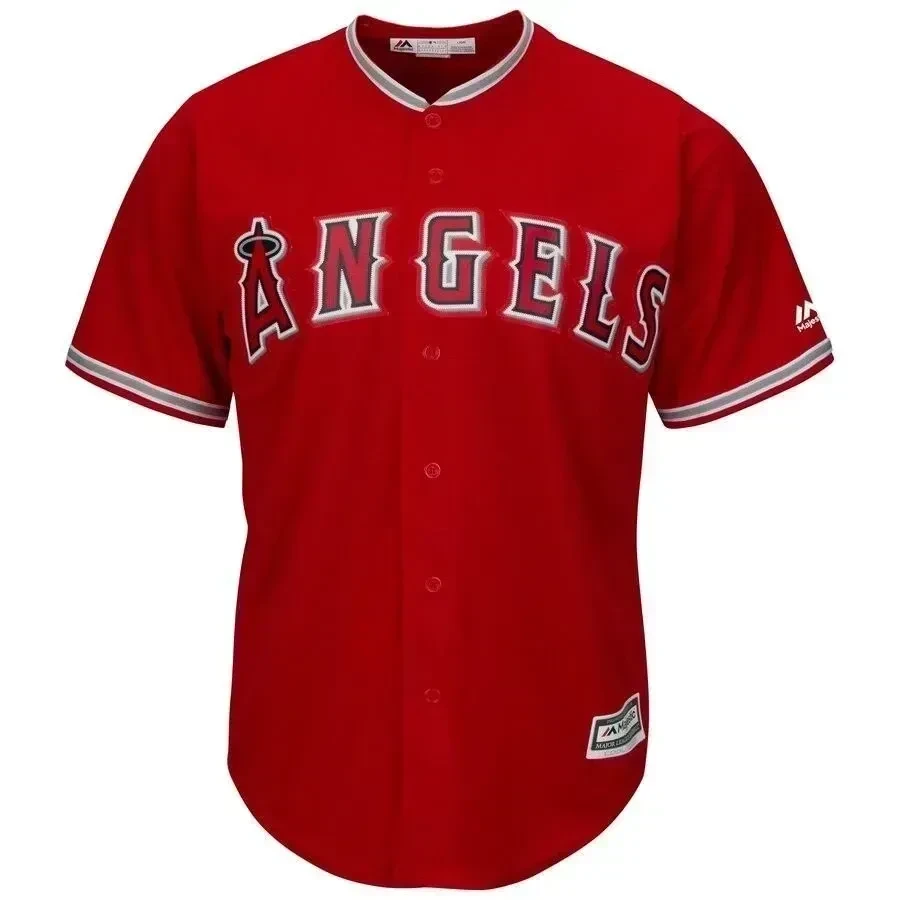 Alternative view of Shohei Ohtani Los Angeles Angels Alternate Official Player Baseball Jersey - Scarlet 