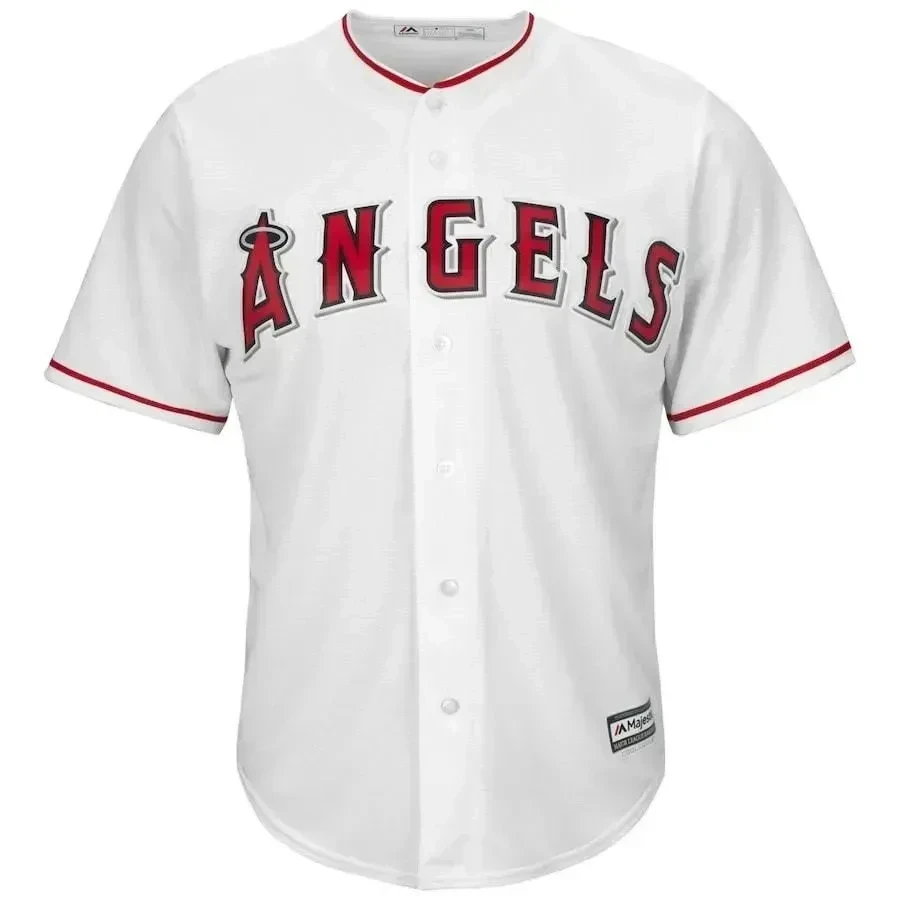 Alternative view of Shohei Ohtani Los Angeles Angels Big And Tall Player Baseball Jersey - White 