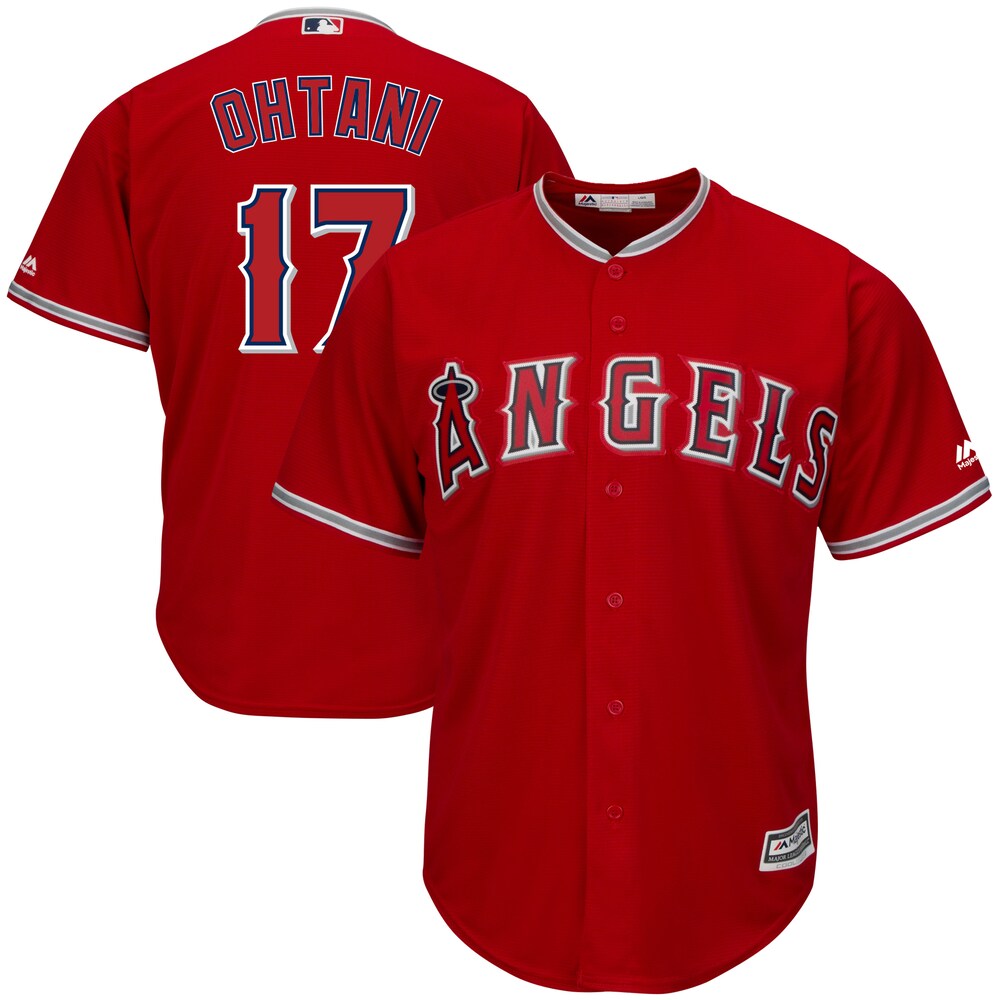 Shohei Ohtani Los Angeles Angels Majestic Alternate Official Cool Base Player Baseball Jersey - Scarlet
