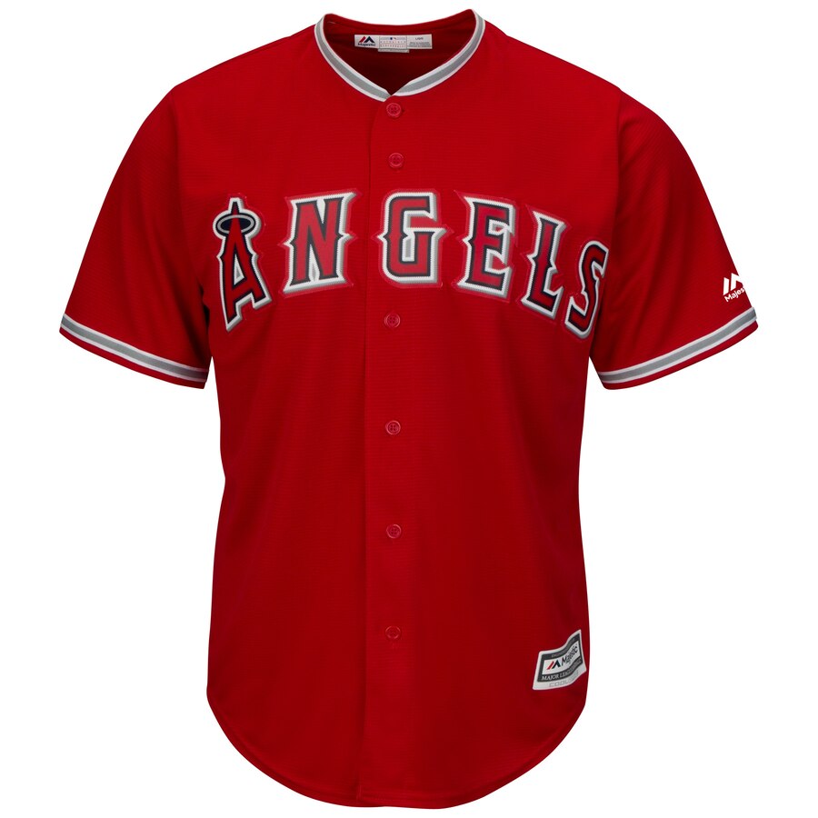 Alternative view of Shohei Ohtani Los Angeles Angels Majestic Alternate Official Cool Base Replica Player Baseball Jersey - Scarlet