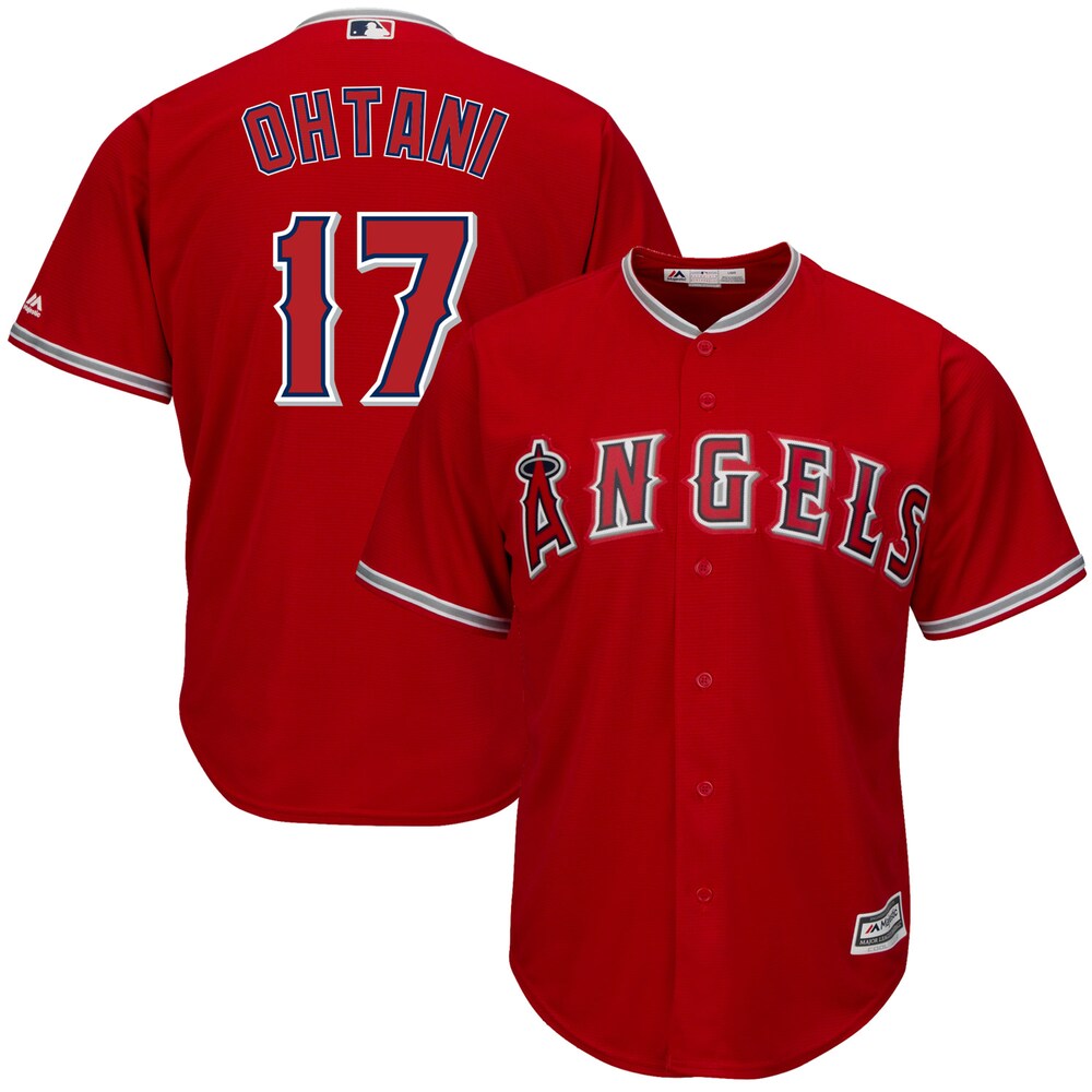 Shohei Ohtani Los Angeles Angels Majestic Big & Tall Alternate Cool Base Player Baseball Jersey - Red