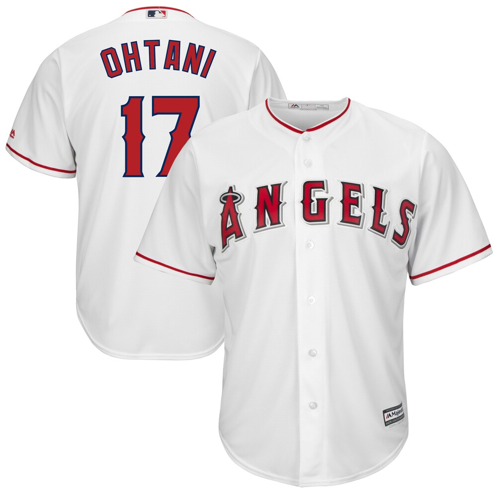 Shohei Ohtani Los Angeles Angels Majestic Big & Tall Cool Base Player Baseball Jersey - White