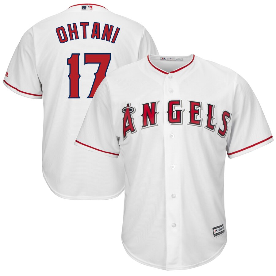 Shohei Ohtani Los Angeles Angels Majestic Big And Tall Cool Base Player Baseball Jersey - White Color