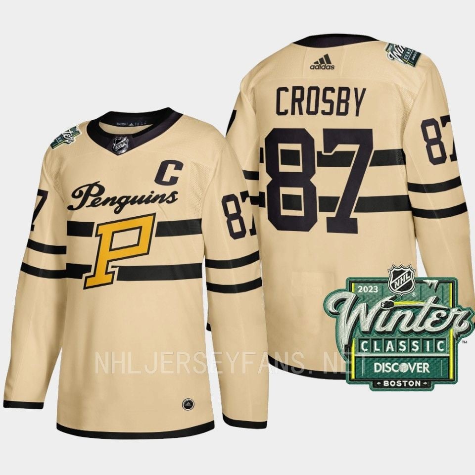 Sidney Crosby 87 Pittsburgh Penguins 2023 Winter Classic Cream Hockey Jersey - JS634 