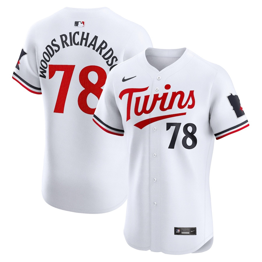 Simeon Woods Richardson 78 Minnesota Twins Home Elite Player Men Baseball Jersey - White 