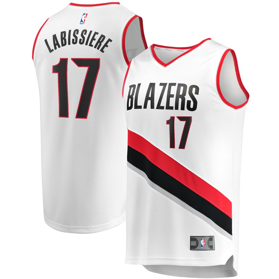 Skal Labissiere Portland Trail Blazers Fanatics Branded Fast Break Player Basketball Jersey – Association Edition – White