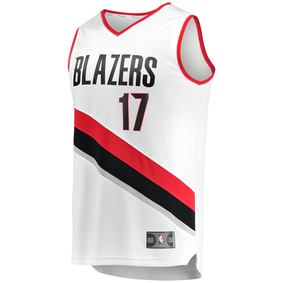 Alternative view of Skal Labissiere Portland Trail Blazers Fanatics Branded Fast Break Player Basketball Jersey – Association Edition – White