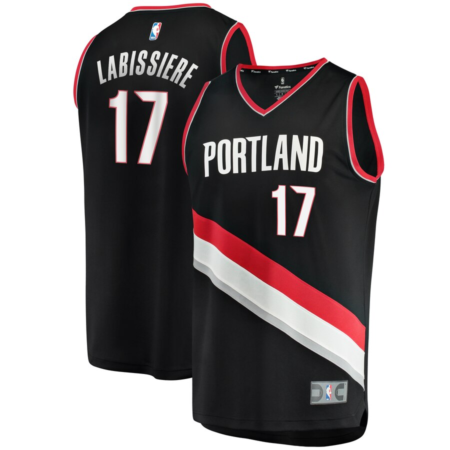 Skal Labissiere Portland Trail Blazers Fanatics Branded Fast Break Replica Basketball Jersey Black - Icon Edition