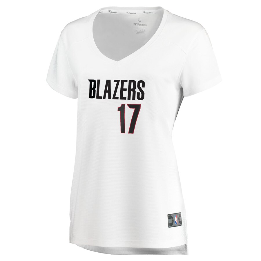 Alternative view of Skal Labissiere Portland Trail Blazers Fanatics Branded Women's Fast Break Player Basketball Jersey - Association Edition - White