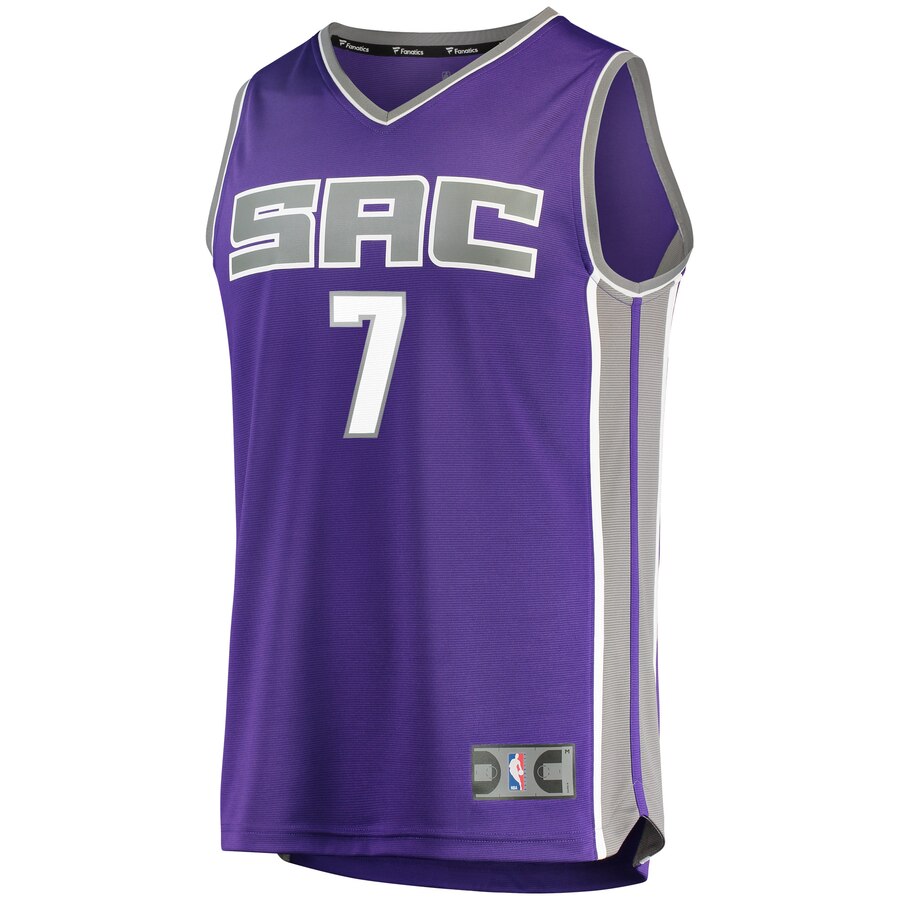 Alternative view of Skal Labissiere Sacramento Kings Fanatics Branded Fast Break Road Replica Player Basketball Jersey - Purple