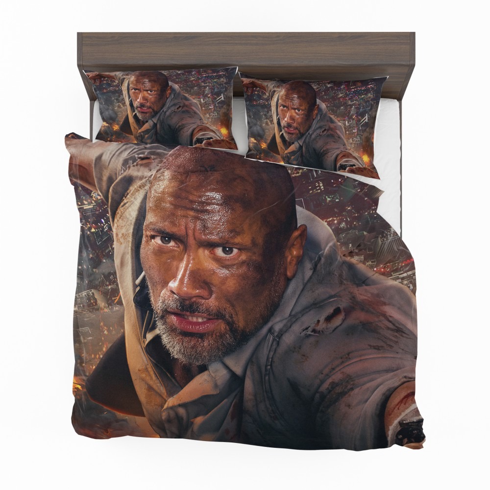 Alternative view of Skyscraper Movie Dwayne Johnson Bedding Set - Custom Bedding Set