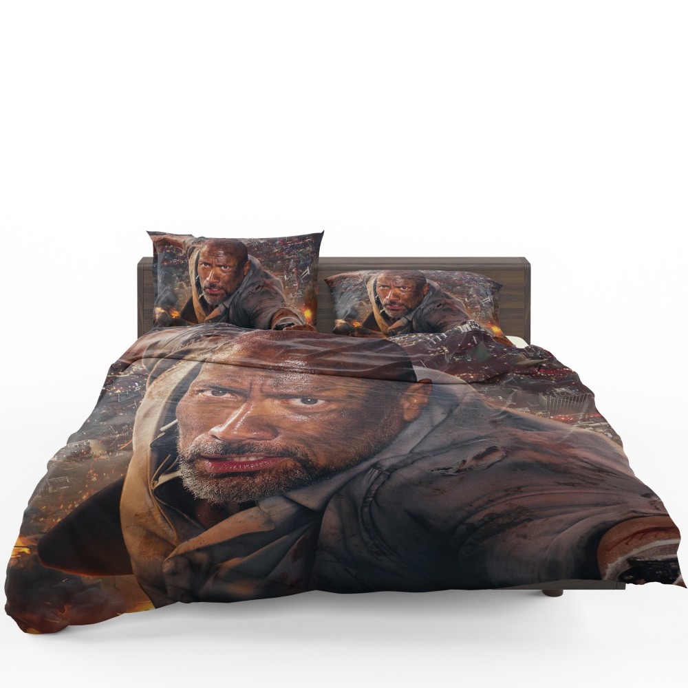 Skyscraper Movie Dwayne Johnson Bedding Set - Custom Bedding Set