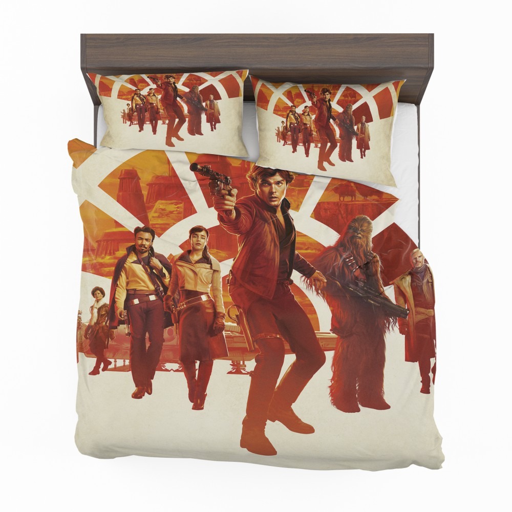 Alternative view of Solo A Star Wars Story Movie Alden Ehrenreich Chewbacca Emilia Clarke Han Solo Qi'ra Bedding Set - Custom Bedding Set