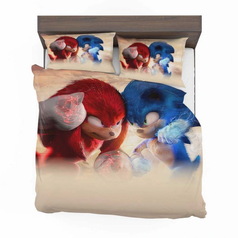 Alternative view of Sonic The Hedgehog 2 Movie Knuckles The Echidna Bedding Set - Custom Bedding Set