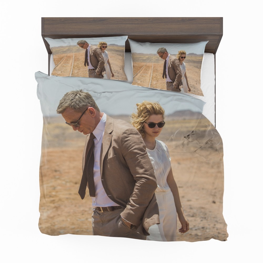 Alternative view of Spectre Movie James Bond Daniel Craig Madeleine Swann Lea Seydoux Bedding Set - Custom Bedding Set