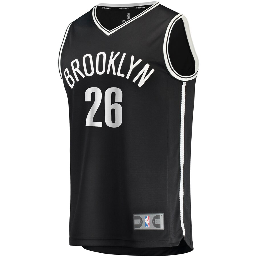 Alternative view of Spencer Dinwiddie Brooklyn Nets Fanatics Branded Youth Fast Break Road Basketball Jersey - Black