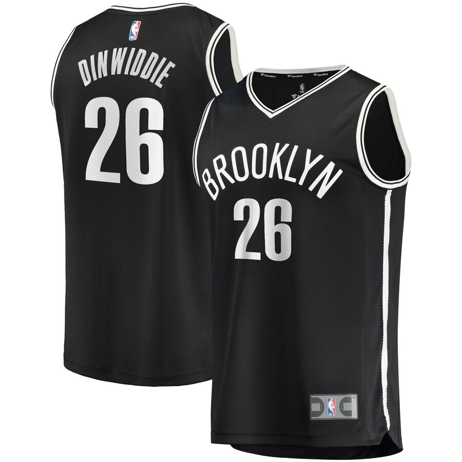 Spencer Dinwiddie Brooklyn Nets Fanatics Branded Youth Fast Break Road Basketball Jersey - Black